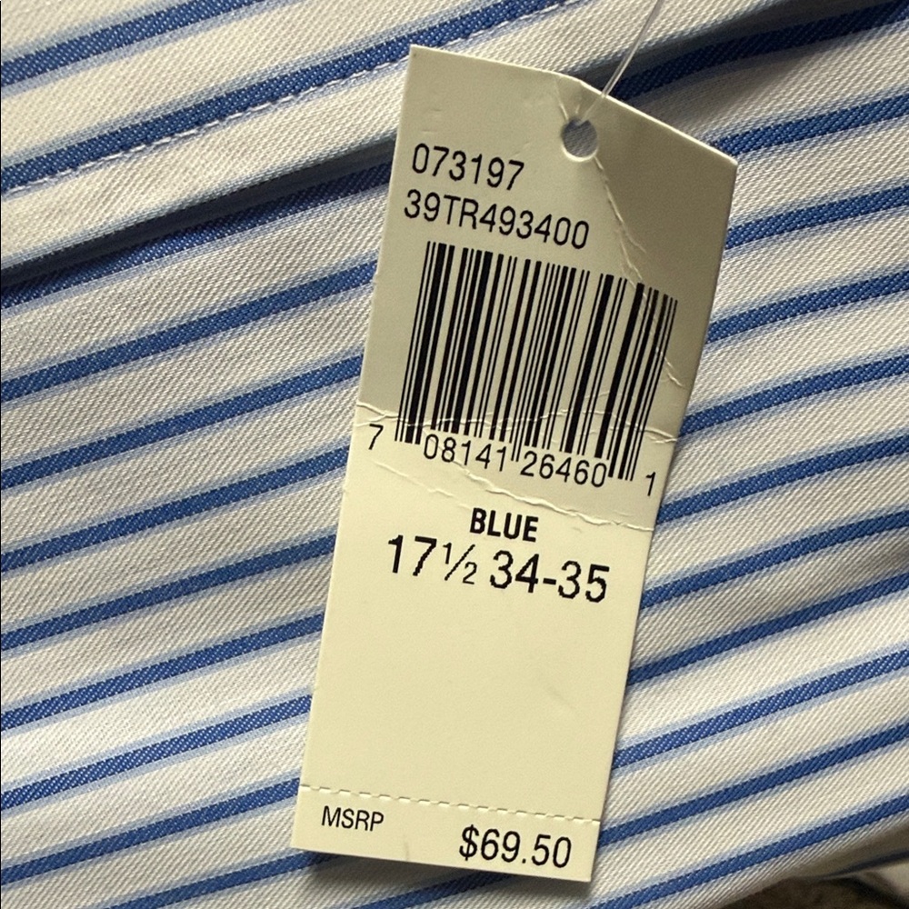 Donald Trump Blue and White Striped Dress Shirt - Picture 5 of 5